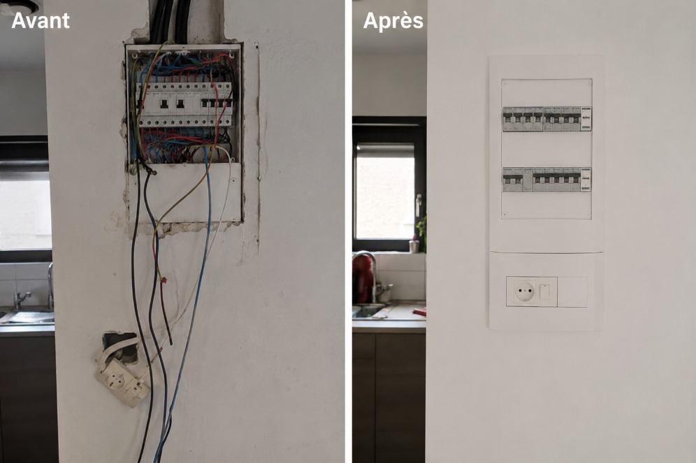 Avant/Après - Rénovation tableau électrique